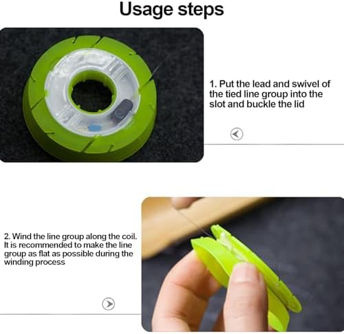 ノーブランド品 Fishing Wire Spool, Fishing Leader Storage, Set Of 5 Silicone Angling Keeper Holders, 2.36 Inches Enclosed Angler Leader Spooling Accessories For Tackle Management - 画像 (5)
