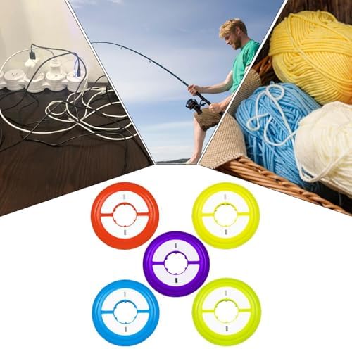 ノーブランド品 Fishing Wire Spool, Fishing Leader Storage, Set Of 5 Silicone Angling Keeper Holders, 2.36 Inches Enclosed Angler Leader Spooling Accessories For Tackle Management - 画像 (7)